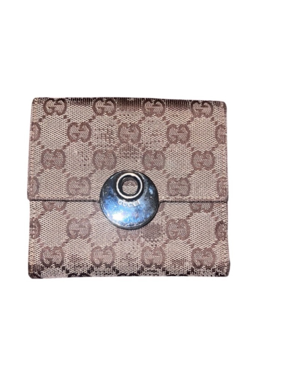 Vintage Y2K Gucci GG Canvas Eclipse Compact Wallet